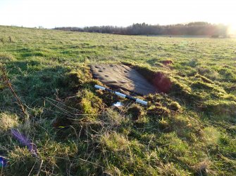 Digital photograph of panel to south, from Scotland's Rock Art project, Hill Of Avochie, 2, Aberdeenshire
