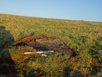 Digital photograph of panel to north-east, from Scotland's Rock Art project, Hill Of Avochie, 2, Aberdeenshire
