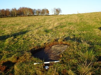 Digital photograph of panel to north, from Scotland's Rock Art project, Hill Of Avochie, 2, Aberdeenshire
