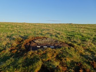 Digital photograph of panel to east, from Scotland's Rock Art project, Hill Of Avochie, 2, Aberdeenshire
