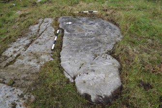 Digital photograph of panel to west, from Scotland's Rock Art project, Midton, 1, Highland