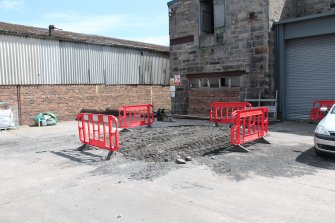 Trial Trench Evaluation photograph, Post-condition shot of TR07, Salamander and Baltic Street, Leith, Edinburgh
