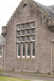 Inglis Memorial Hall.  View of windows on north facade.