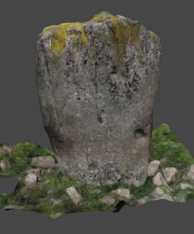 Snapshot of 3D model, from Scotland's Rock Art project, The Glebe Stone, Whitefield, Scottish Borders, The
