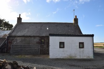 Standing Building Survey photograph, House with Room 11 blockwork extension, Netherhills Croft, Fisherie, Turriff, Aberdeenshire