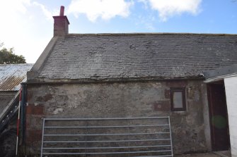 Standing Building Survey photograph, House North wall, Netherhills Croft, Fisherie, Turriff, Aberdeenshire