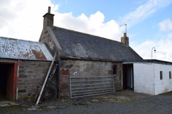 Standing Building Survey photograph, House from North-East, Netherhills Croft, Fisherie, Turriff, Aberdeenshire