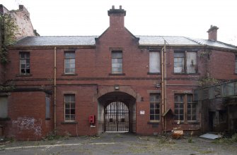 Courtyard View of East Range and entrance pend from west