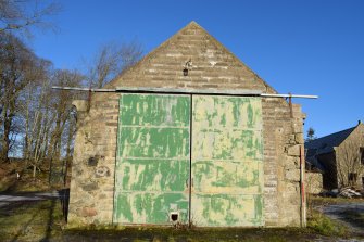 Standing Building Survey photograph, Room 1 SSE gable D1, Kinharrachie Farm, Kinharrachie, Ellon, Aberdeenshire
