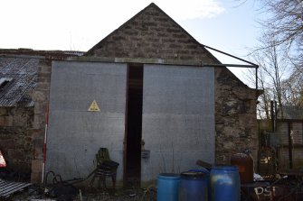 Standing Building Survey photograph, Room 7 NNW gable D13, Kinharrachie Farm, Kinharrachie, Ellon, Aberdeenshire