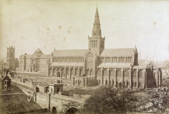 Page 1v/2	View from S including Royal Infirmary
Insc: 'Glasgow - looking North - Cathedral and Queen's Hospital'
PHOTOGRAPH ALBUM NO 109: G M SIMPSON OF AUSTRALIA'S ALBUM