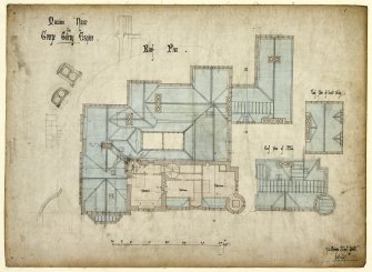 Dundee, Castleroy.
Plan for roof.
Titled: 'Mansion House for George Gilroy Esquire'.
Insc:'72 George Street, Perth 25/2/67'