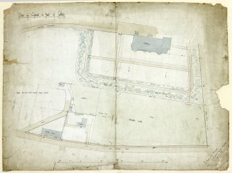 Dundee, Castleroy.
Plan of ground in front of house.
Titled: 'Plan of Ground in front of Castleroy'
Signed: 'J Murray Robertson, 33 Albert Square, Dundee, 2 April 83'.
