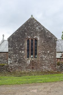 Careston Parish Church.  View of north gable end, from north.