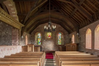 Careston Parish Church.  Nave.  View towards chancel.