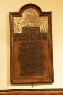 Interior. Upper Deck. View of Roll of Honour displayed on port side