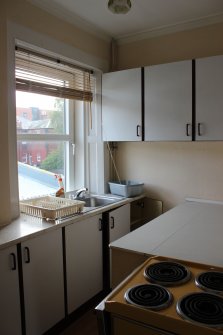 Standing Building Survey photograph, 398 Gorgie Road general view of first floor kitchen, 396-410 Gorgie Road, Edinburgh