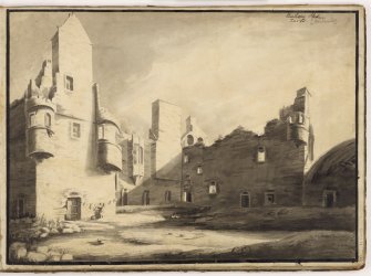 Sketch showing view of the Earl's Palace, Kirkwall, Orkney
