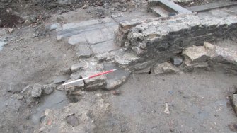 Excavation photograph, Wall, 396-410 Gorgie Road, Edinburgh