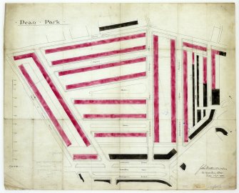 Plan of fueing ground for Dean Estate inscr; 'Dean Park' around Comely Bank