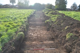 Evaluation photograph, Trench 8, Post-excavation, Taken from NE, Cathkin Road, Carmunnock, Glasgow