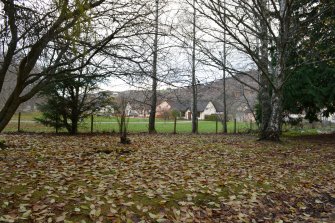 Walkover Survey photograph, Looking towards the site from the hotel driveway, Drum Farm, Drumnadrochit, Highland
