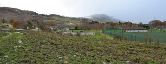 Walkover Survey photograph, Panorama looking towards the site from the Cnocan Burra burial ground, Drum Farm, Drumnadrochit, Highland
