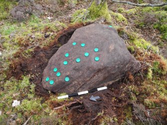 Digital photograph of panel before cleaning, Scotland's Rock Art Project, Strath Sgitheach Cnoc A' Mhuilinn 4, Highland