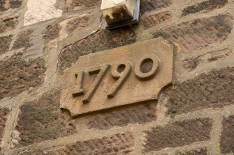 Old Monkland Parish Church. Detail of date stone.