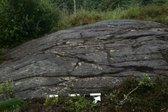 Digital photograph of panel to NW, from Scotland's Rock Art Project, Achnabreck 10, Kilmartin, Argyll and Bute