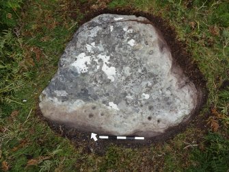 Digital photograph perpendicular to carved surface(s), Scotland's Rock Art Project, Dun Creagach 1, Highland