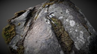 Snapshot of 3D model, Scotland's Rock Art Project, Cloanlawers 1, Loch Tay, Perth and Kinross