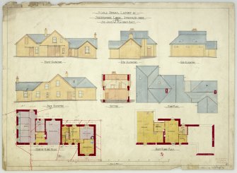 Stable offices: Plans, section, elevations