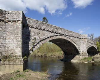 Ancrum Bridge.  View of east elevation from south east.