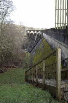 Carsfad Dam. Pedestrian access to south elevation