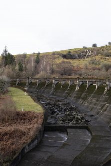 Carsfad Dam. Concrete spillway from north east