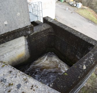 Carsfad Hydro Electric Power Station. Fish Ladder area adjacent to Fish House.