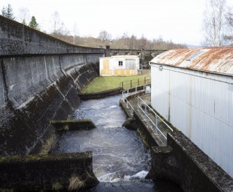 Carsfad Hydro Electric Power Station. View of fish ladder