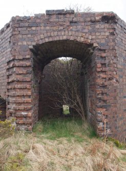 View of the tallest opening in the chimney on the SW, with a small aperture in the opposite wall