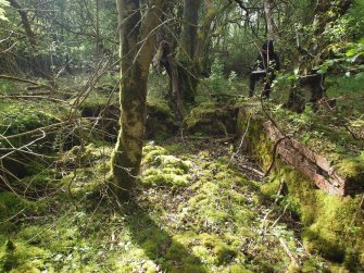 View from the ESE of the WNW end of the basin-like foundation that held the Blow Casks