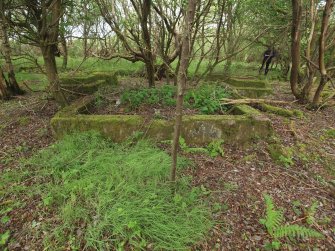 View of the SSW Building: the foundations of the Tank House from the ESE