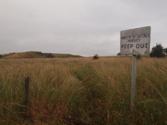 View of Ministry of Defence Notice SE of Explosives Magazine R54