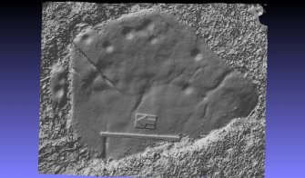 Snapshot of 3D model, Scotland's Rock Art Project, Hill of Avochie 2, Aberdeenshire