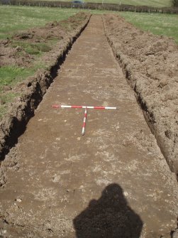 Evaluation photograph, Post-excavation taken from NW (Trench 4), Knockroom Farm, Cumnock, East Ayrshire