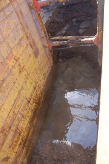 Watching Brief photograph, Water Ingress in pipe trench between manholes 3 and 4 (Main Street from N), Campbeltown Flood Relief Sewer, Argyll and Bute