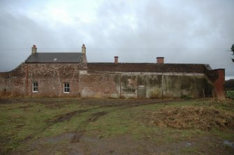 Survey photograph, Gardener’s cottage and glasshouse abutting bothy taken from S, Walled Garden, Dumfries House, Cumnock, East Ayrshire