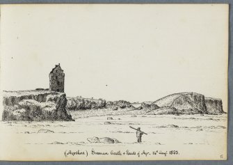 Sketch showing Greenan Castle and Heads of Ayr.