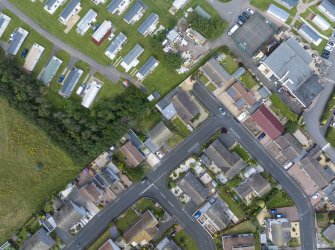 Aerial view of Recreation (Holiday Park) and Mid- to Late C20 (Barefoots) Areas of Townscape Character, Eyemouth