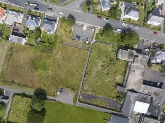 Aerial view from south showing Inter-War (Hurkur Crescent and Schools) and Victorian Expansion Areas of Townscape Character, Eyemouth