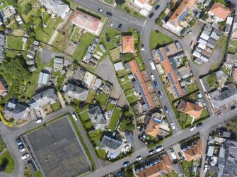 Aerial view of Inter-War (Hurkur Crescent and Schools) Area of Townscape Character, Eyemouth